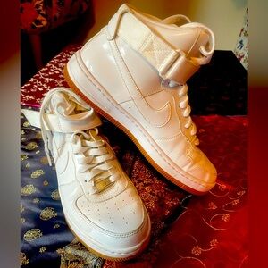 Nike High Top Patent Leather Air Force Ones, Size 8 (w)